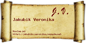Jakubik Veronika névjegykártya